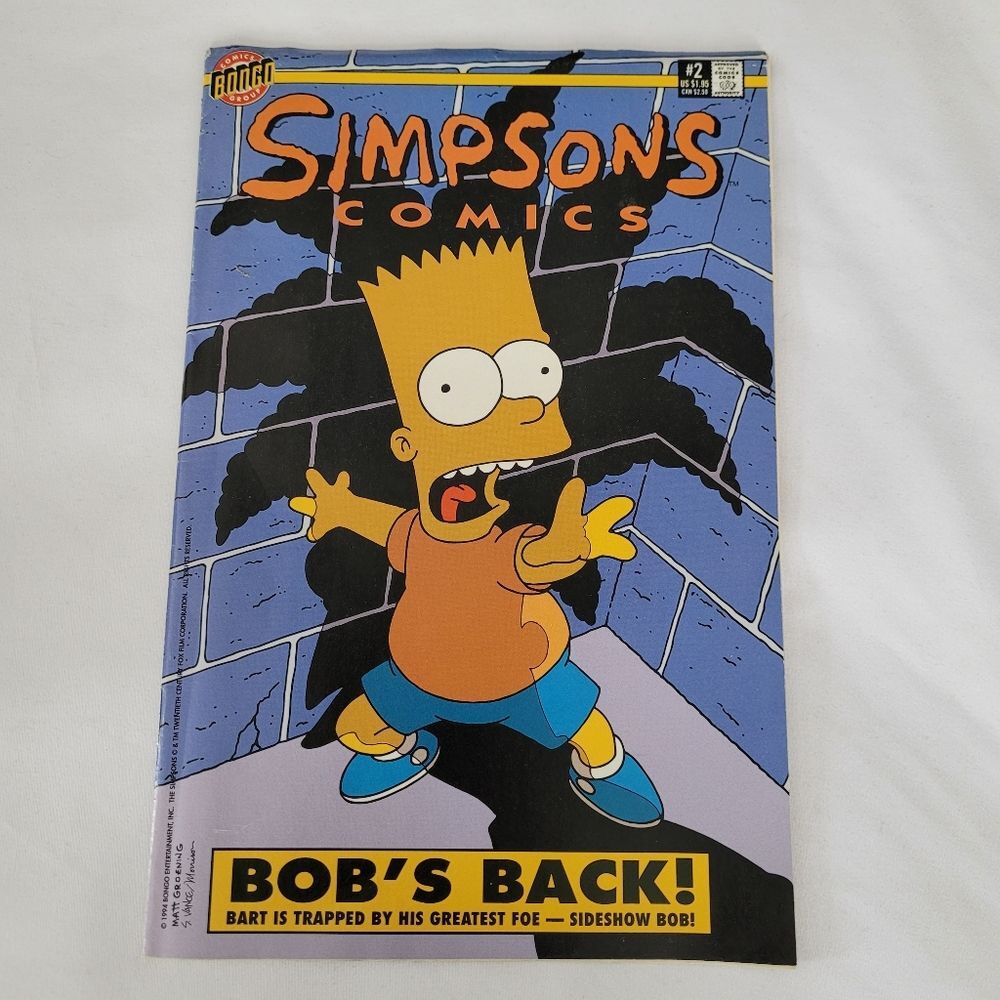 1994 Simpsons Comics #2 titled "Bob's Back!" Bongo Comic Book